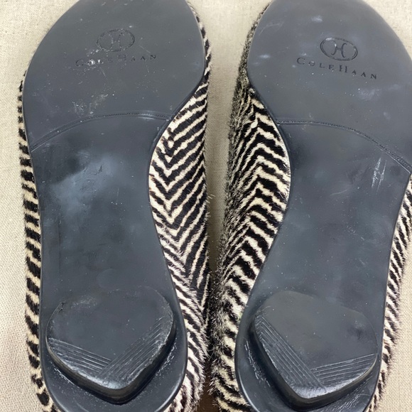 Cole Haan Calf Hair Zebra Print Ballet Flats 10B - Picture 15 of 16